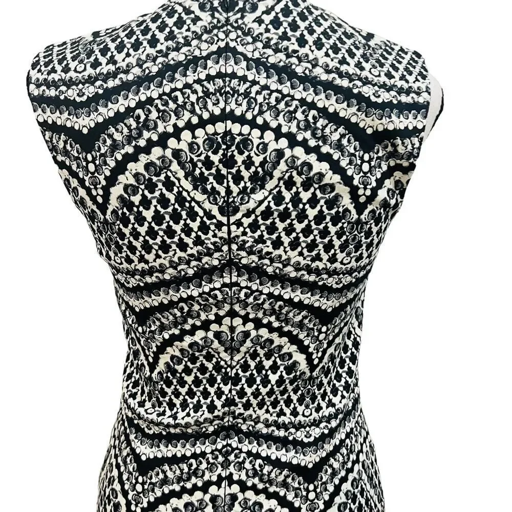 Diane Von Furstenberg DVF Pentra Jacquard Sleeveless dress size 4 - Picture 10 of 11
